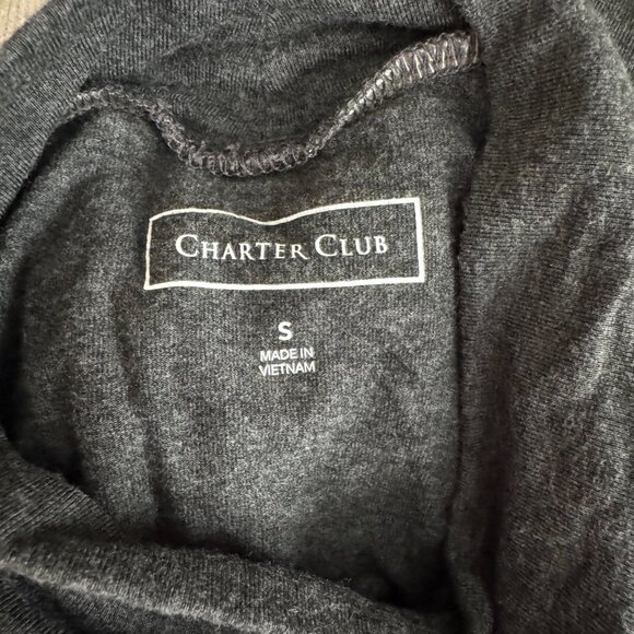 Charter Club Charcoal Gray Sleeveless Mock Turtle Small - Picture 8 of 8